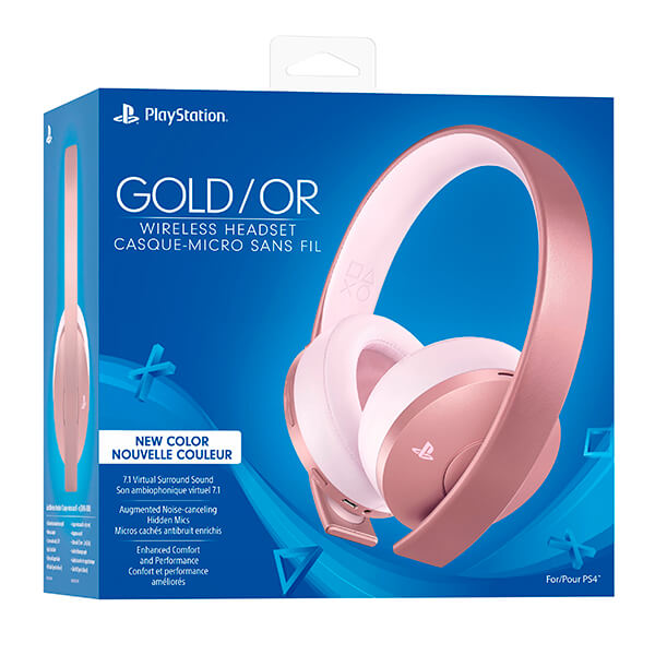 Audifono New Wireless Gold Headset Rose PS4